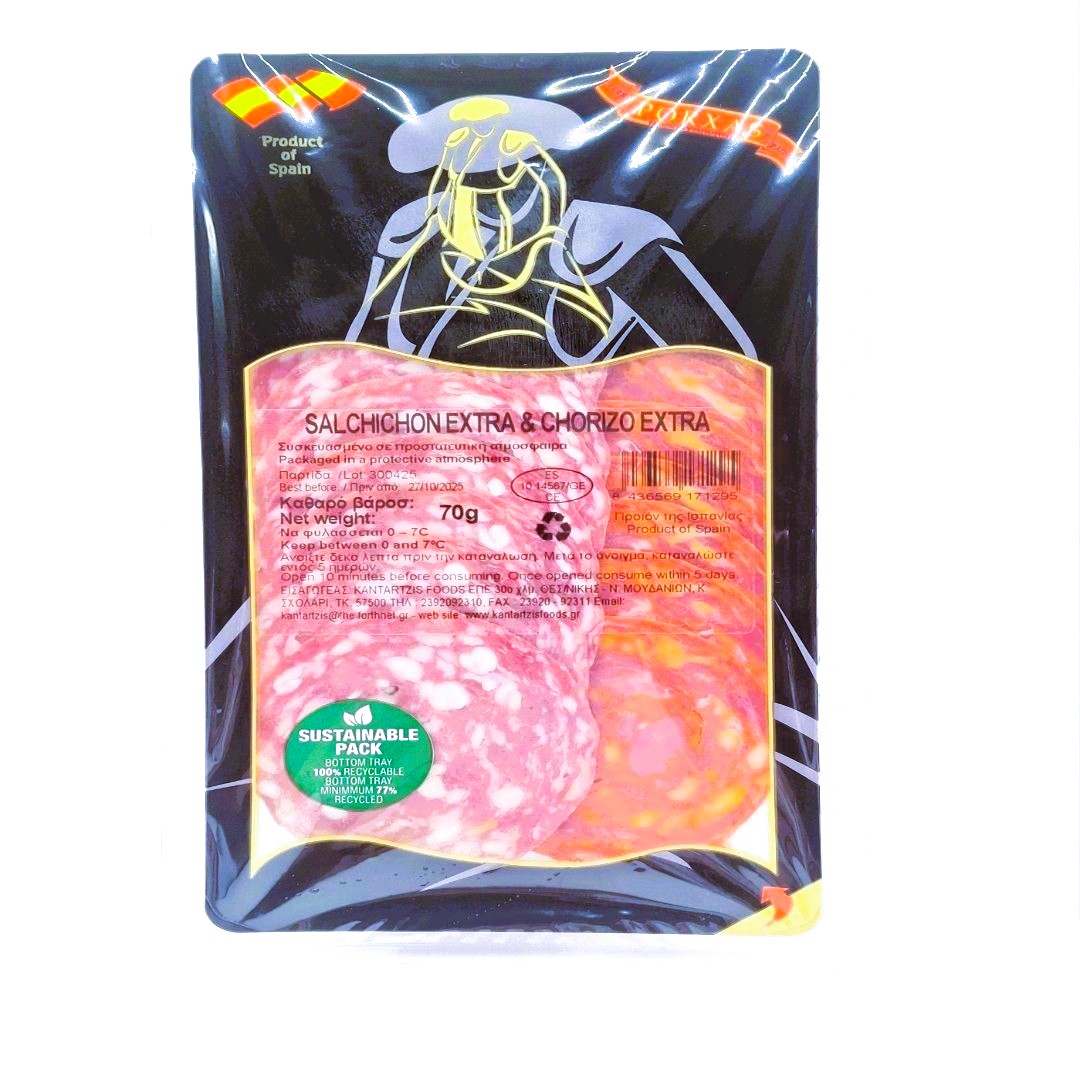 10-002486 PORXAS SALCHICHON & CHORIZO EXTRA 70g - Image 1