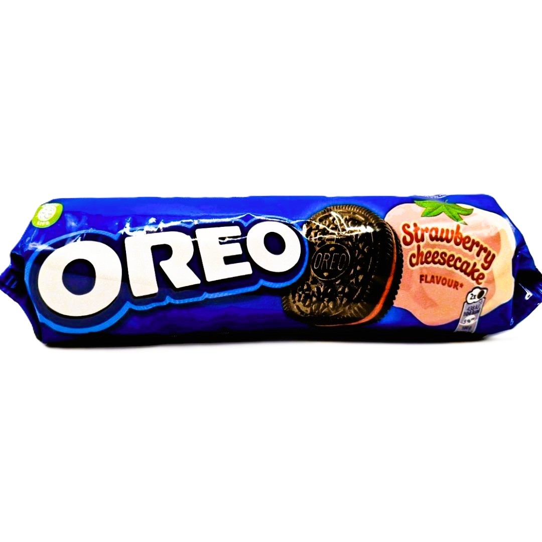 10-002912 OREO STRAWBERRY CHEESECAKE FLAVOUR BISQUITS 154g - Image 1