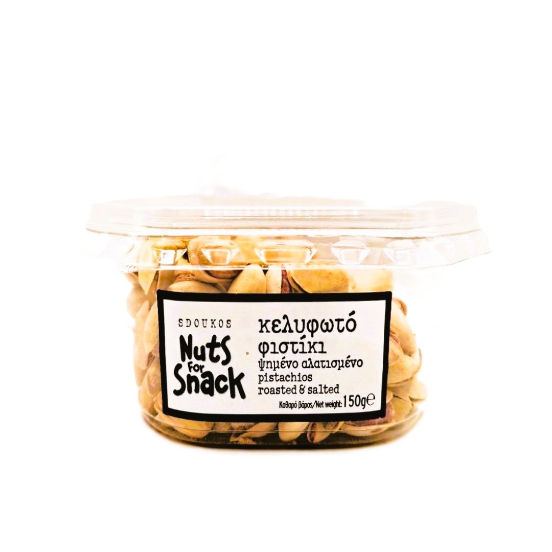 10-004070 SDOUKOS PISTACHIOS ROASTED & SALTED 150g - Image 1
