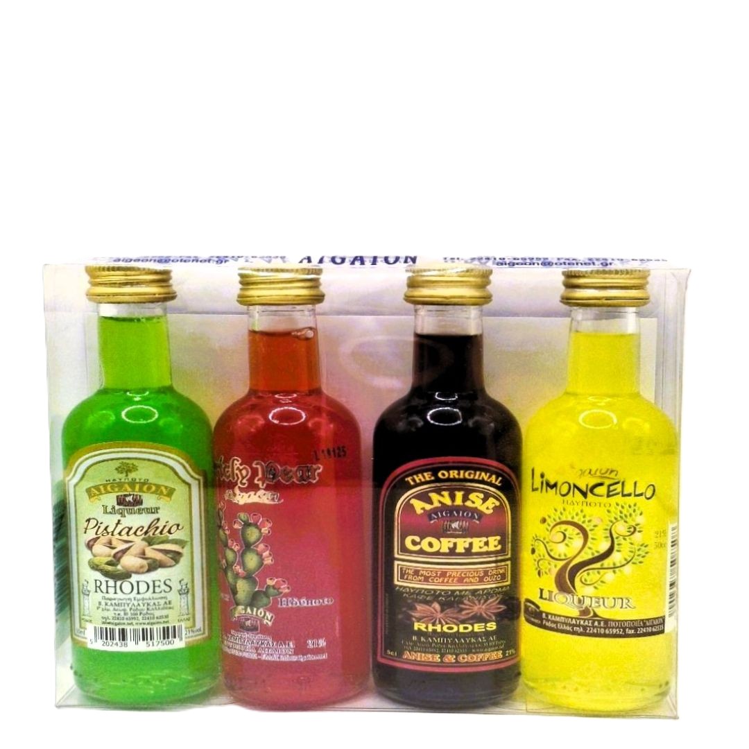 11-000824 AIGAION LIQUEUR SOUVENIR 4 x 50 ml - Image 1