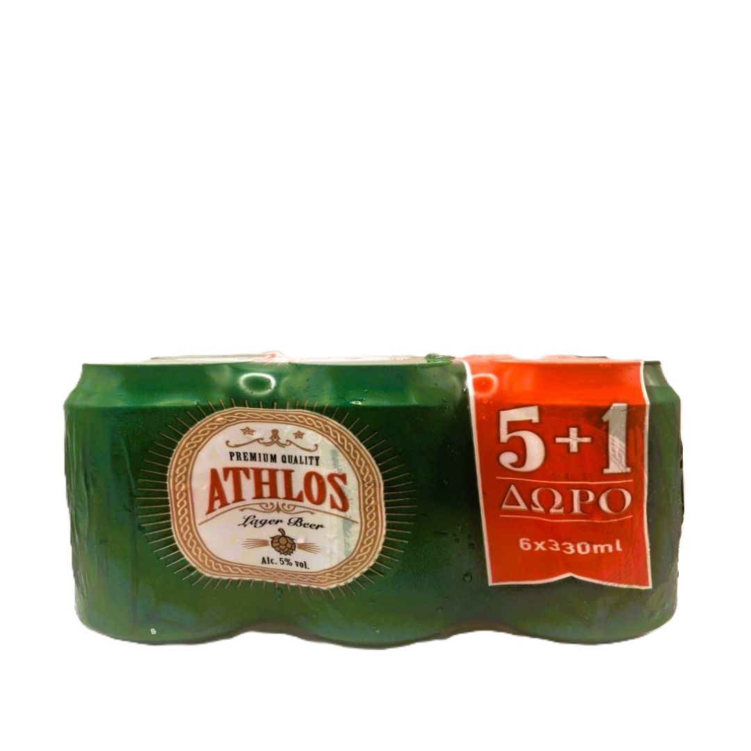 11-001982 ATHLOS LAGER BEER 5+1 FREE ( 6x330ml) - Image 1