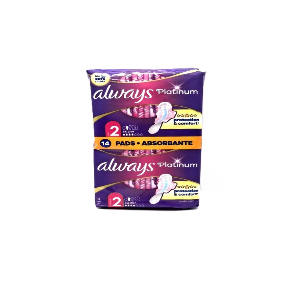 13-002437 ALWAYS SANITARY PADS PLATINUM N2 14pcs - Image 1