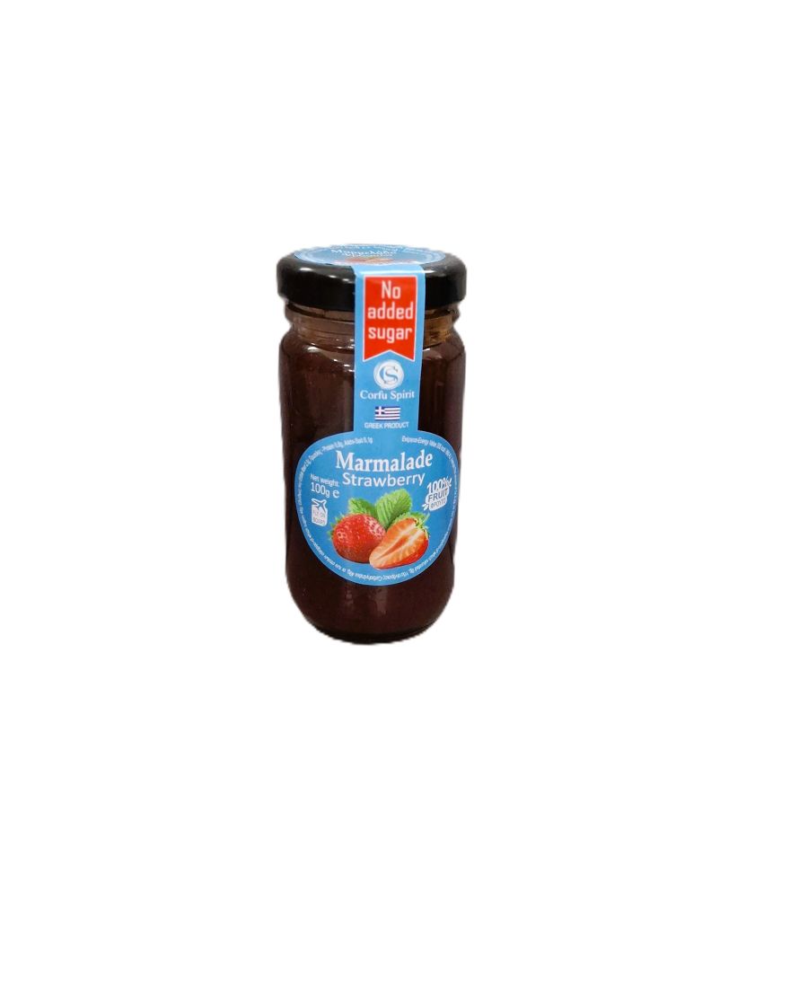 FRAOULA MARMELADA RHODON STRAWBERRY JAM NO SUGAR 100g - Image 1