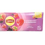 LIPTON RASPBERRY & ELDERBERRY TEA  20pcs