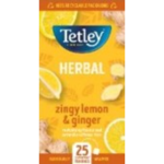 TETLEY ZINGY LEMON & GINGER TEA 25pcs
