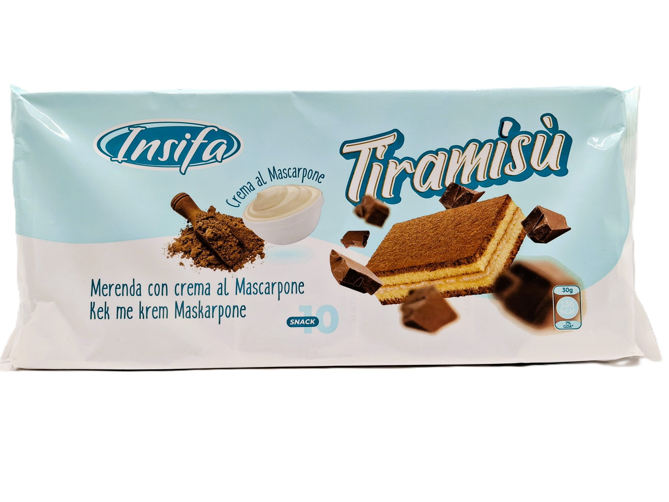 10-6262 (2) INSIFA TIRAMISU FLAVOR CAKES 10 x 28 g - Image 1