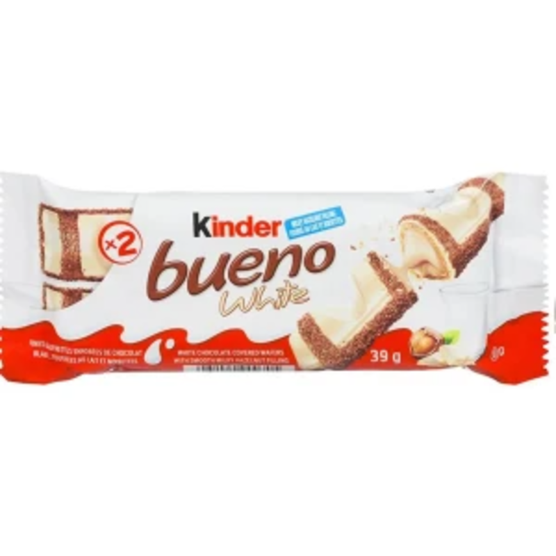 10-001354-800 KINDER BUENO WHITE CHOCOLATE 39g - Image 1