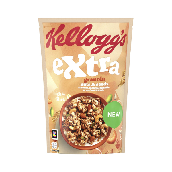 10-006742 KELLOG'S EXTRA GRANOLA WITH NUTS & SEEDS 400g - Image 1